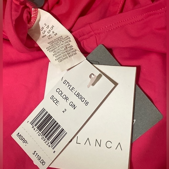 La Blanca Island Goddess Pink One Piece Double Strappy Swimwear Size 2 (… - Picture 4 of 14